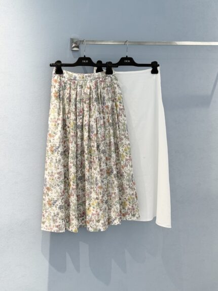 Dior Butterfly Print Umbrella Skirt