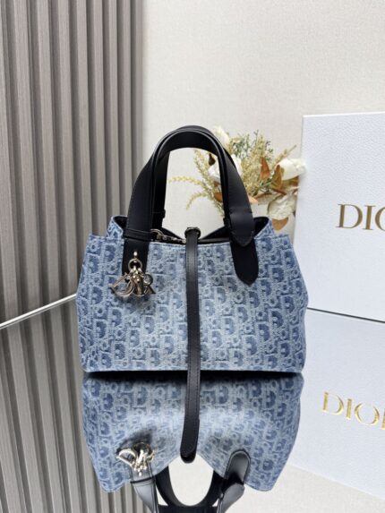 Dior Small Toujours Bag in Denim Blue