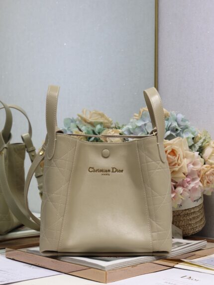 Dior Medium Signature Handbag "Light Almond Plain Lace"