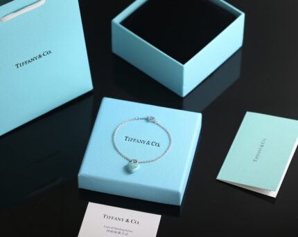 Tiffany & Co. Blue Enamel Heart Bracelet