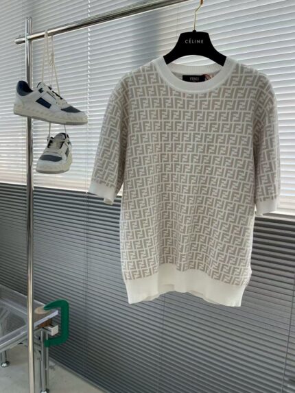 FENDI All-over FF Printed Knitted Short-sleeve