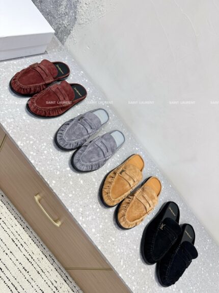 Saint Laurent 25ss Autumn/Winter New Style Loafers Mules Leather Shoes