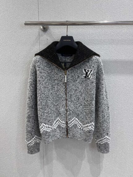 Louis Vuitton Monogram Floral Jacquard Heavy-Duty Zip-Up Jacket