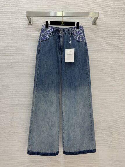 Chanel Wide-Leg Jeans