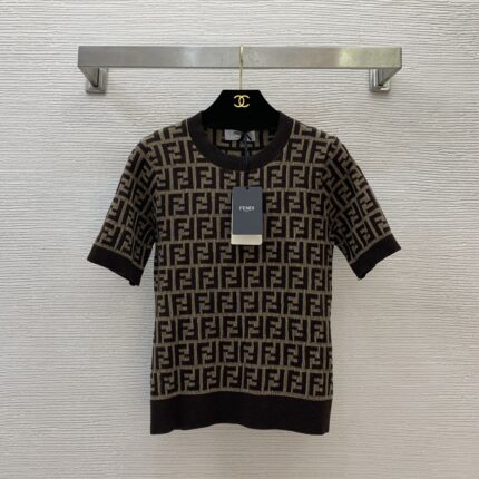 FENDi knitted short-sleeve sweater top