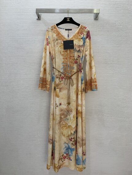 Dolce & Gabbana Wide-sleeve V-neck Dress