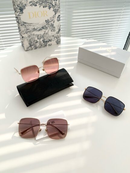Dior (Unisex) Metal Square Fashion Sunglasses