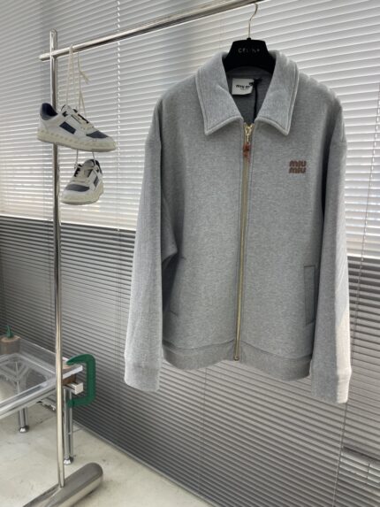 MIU MIU Cotton Jersey Knit Jacket