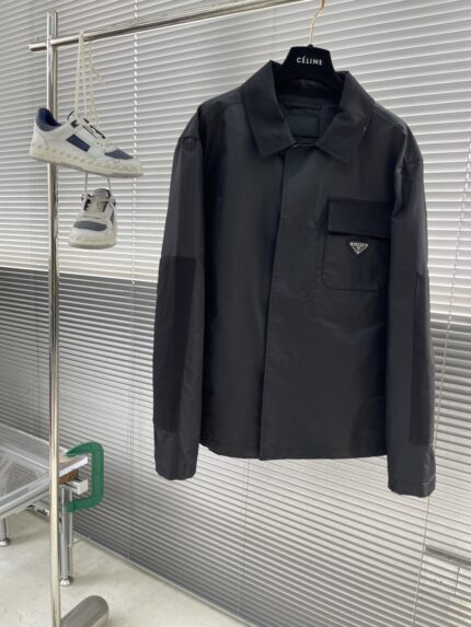 PRADA Recycled Nylon Collared Jacket