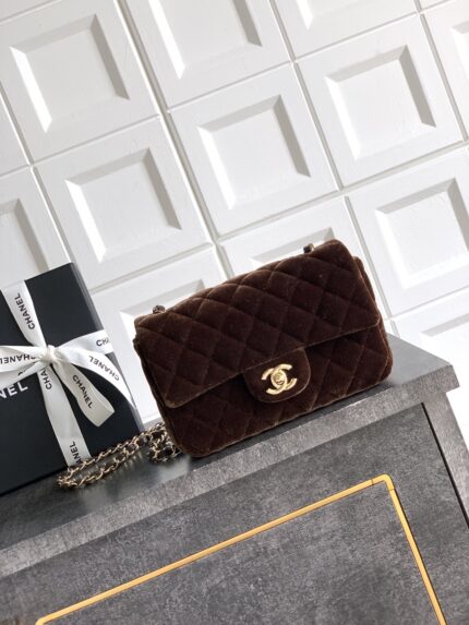 Chanel velvet bag