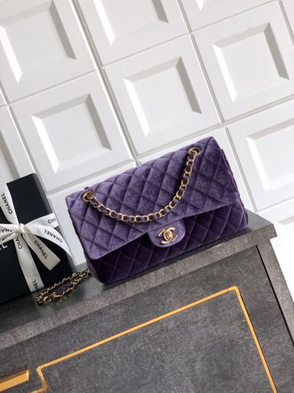Chanel velvet bag