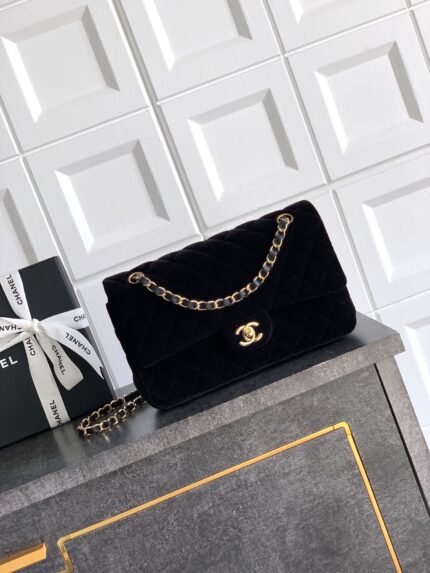 Chanel velvet bag