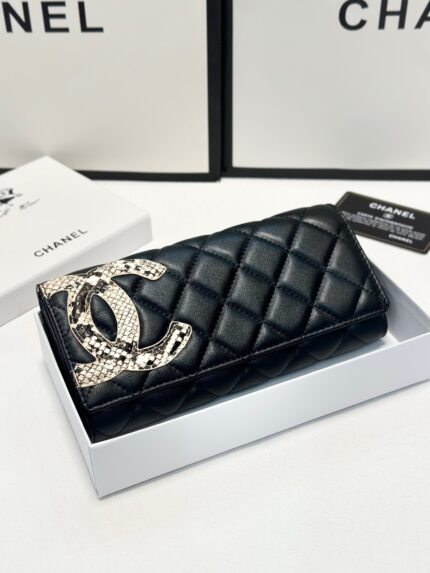 Chanel Popular Lambskin Single-Zip Wallet