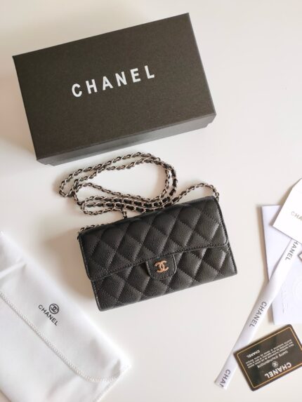 Chanel Popular Lambskin Single-Zip Wallet