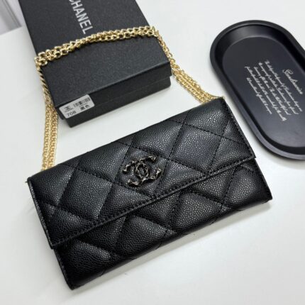 Chanel Popular Lambskin Single-Zip Wallet